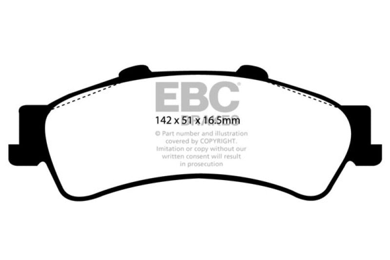 EBC Greenstuff 6000 Rear Brake Pads - GMC Sierra 1500, Chevrolet Silverado 1500, Silverado 1500 HD 1999-2013