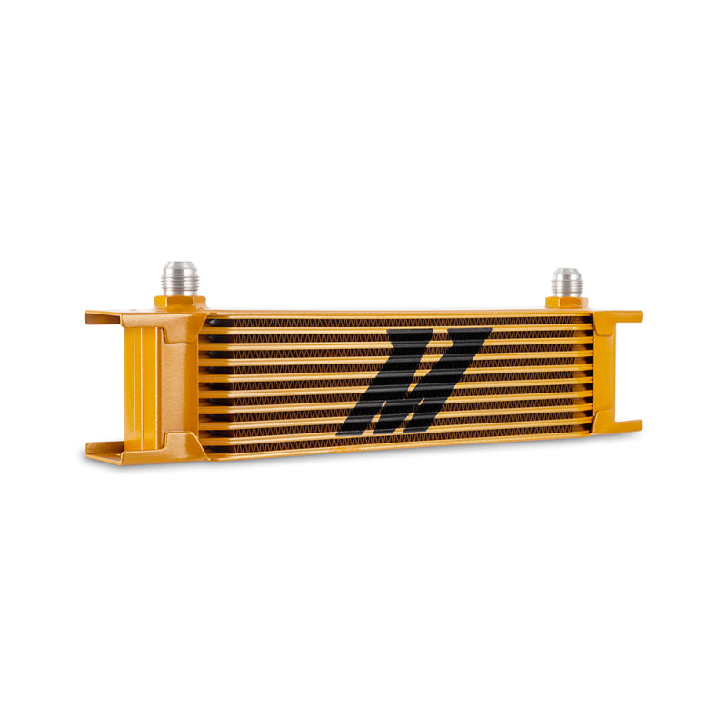 Mishimoto Universal Oil Cooler -8AN 10 Row Core Gold - OneFastShop