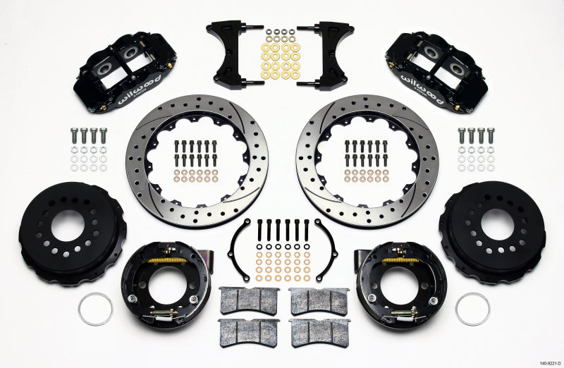 Wilwood Narrow Superlite 4R Rear P-Brk Kit 12.88in Drilled 2005-2014 Ford Mustang - OneFastShop