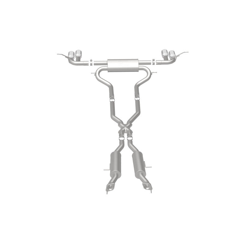 Magnaflow Cat Back Exhaust SS 2.5in Quad Split Polish 4in Tip for 14-15 Jeep Grand Cherokee 3.6L 5.7L V6 V8 - OneFastShop