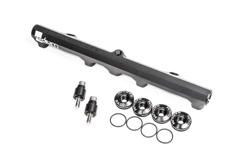 Radium Engineering Top Feed Conversion Fuel Rail for Nissan KA24DE with Three 8AN ORB Ports and One 1/8NPT Port
