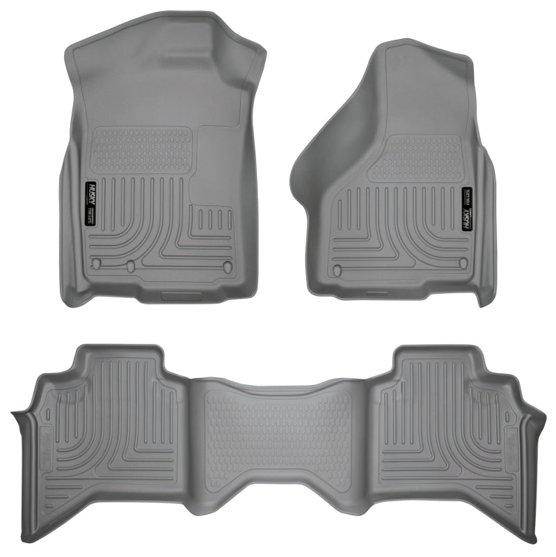 Husky Liners Weatherbeater Combo Gray Floor Liners for 03-08 Dodge Ram 1500/2500/3500 Quad Cab - OneFastShop