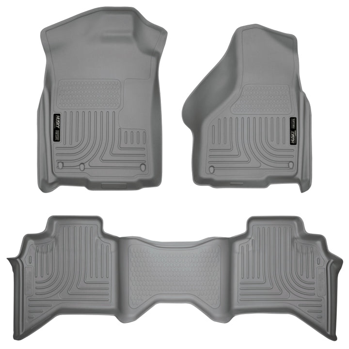 Husky Liners Weatherbeater Combo Gray Floor Liners for 03-08 Dodge Ram 1500/2500/3500 Quad Cab - OneFastShop