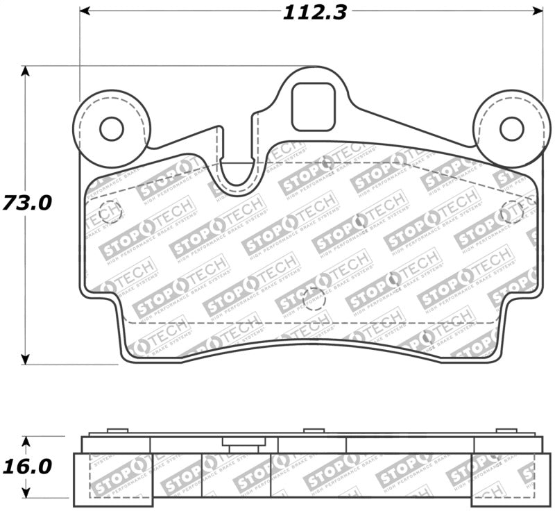 Stoptech Street Touring Brake Pads for Audi Q7 Porsche Cayenne Volkswagen Touareg Low Dust OE Fitment - OneFastShop