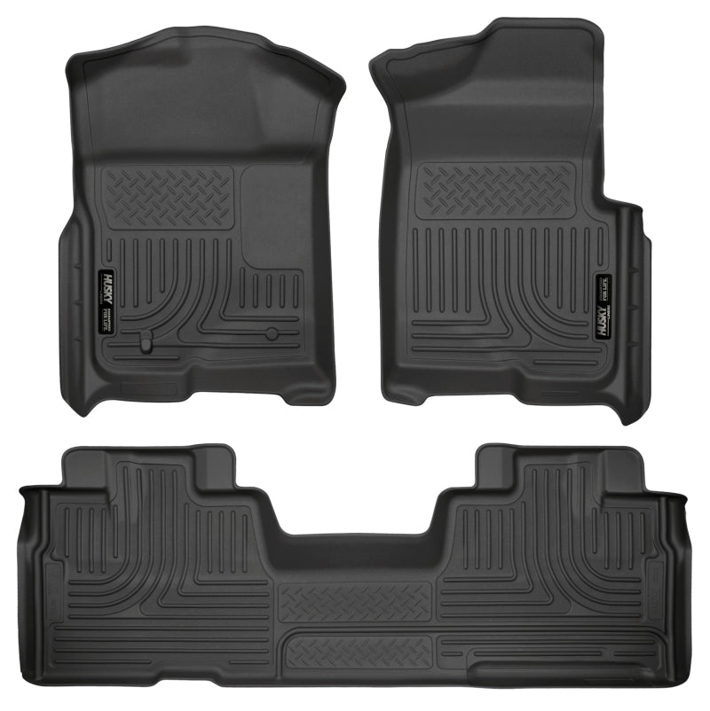 Husky Liners WeatherBeater Combo Black Floor Liners for 09-12 Ford F-150 Super Cab - OneFastShop