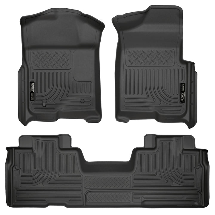 Husky Liners WeatherBeater Combo Black Floor Liners for 09-12 Ford F-150 Super Cab - OneFastShop