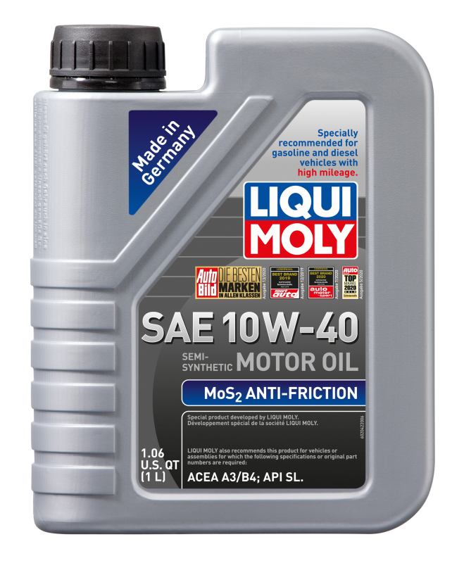 LIQUI MOLY 1L MoS2 Anti-Friction Motor Oil 10W40 for Aston Martin Bentley BMW Chrysler Dodge Ferrari Jeep - OneFastShop