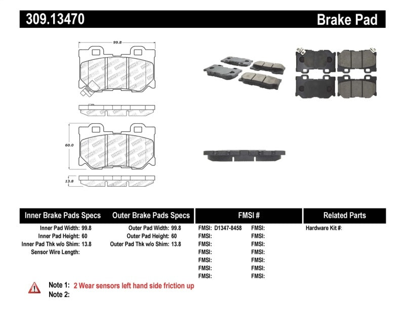 StopTech Performance Rear Brake Pads for 08-09 Infiniti FX50 and G37 - OneFastShop