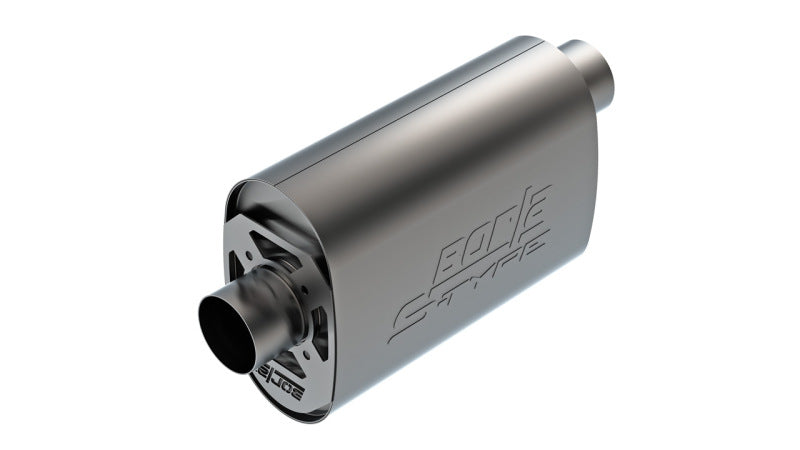 Borla CrateMuffler LS3 Oval S-Type Muffler Offset/Center 3in - Chevy Camaro SS Corvette Grand Sport SS