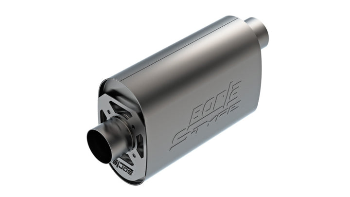 Borla CrateMuffler LS3 Oval S-Type Muffler Offset/Center 3in - Chevy Camaro SS Corvette Grand Sport SS
