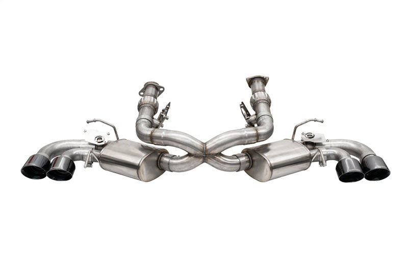 CORSA Valved Cat-Back Exhaust with AFM Valve Delete - Chevrolet Corvette Stingray 2020-2024 - Black PVD Tips