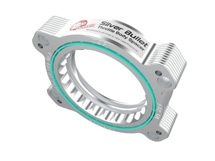 aFe 2020 Vette C8 Silver Bullet Aluminum Throttle Body Spacer with Factory Intake Only – Silver