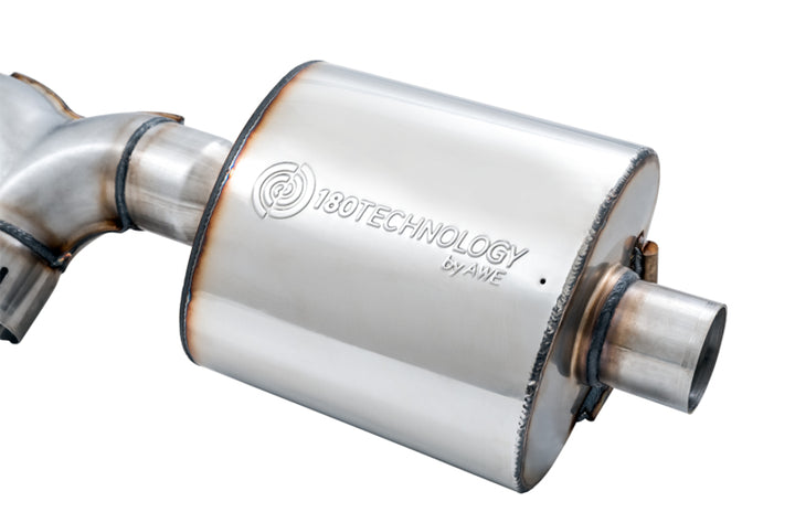 AWE Tuning Tread Edition Axle-Back Exhaust - Diamond Black Tips for 2018+ Jeep Wrangler JL/JLU - OneFastShop