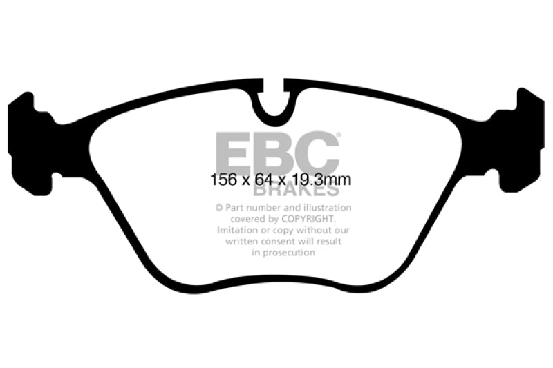 EBC Yellowstuff Front Brake Pads for 10-14 BMW X5 4.4 Twin Turbo - OneFastShop