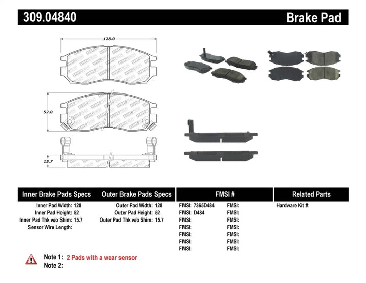 StopTech Performance Front Brake Pads for 1989-1999 Mitsubishi Eclipse GST - OneFastShop