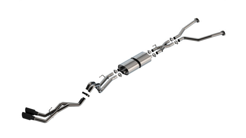 Borla Cat-Back Exhaust System 2.5" True Dual S-Type - Black Chrome for 22-24 Toyota Tundra 3.4L V6 - OneFastShop
