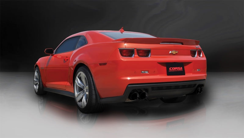 Corsa Black Sport Cat-Back + XO Exhaust for Chevrolet Camaro ZL1 6.2L V8 2012-2015