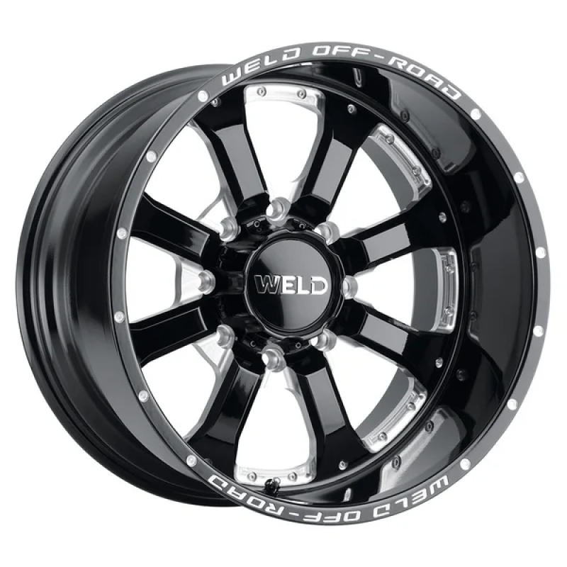 Weld Off-Road Granada 8 W125 Flow Formed Wheel 20x9 - 8x170 +0 - Gloss Black Milled