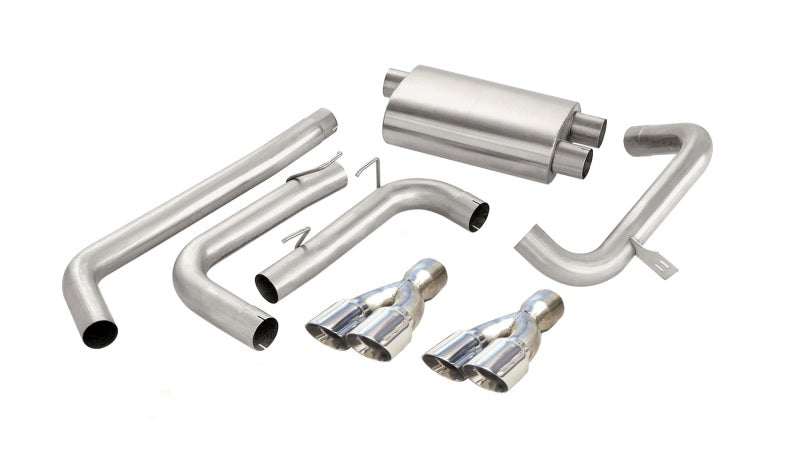 Corsa Performance Polished Sport Cat-Back Exhaust for 1998-2002 Chevrolet Camaro Z28 Convertible 5.7L V8 LS1 - OneFastShop