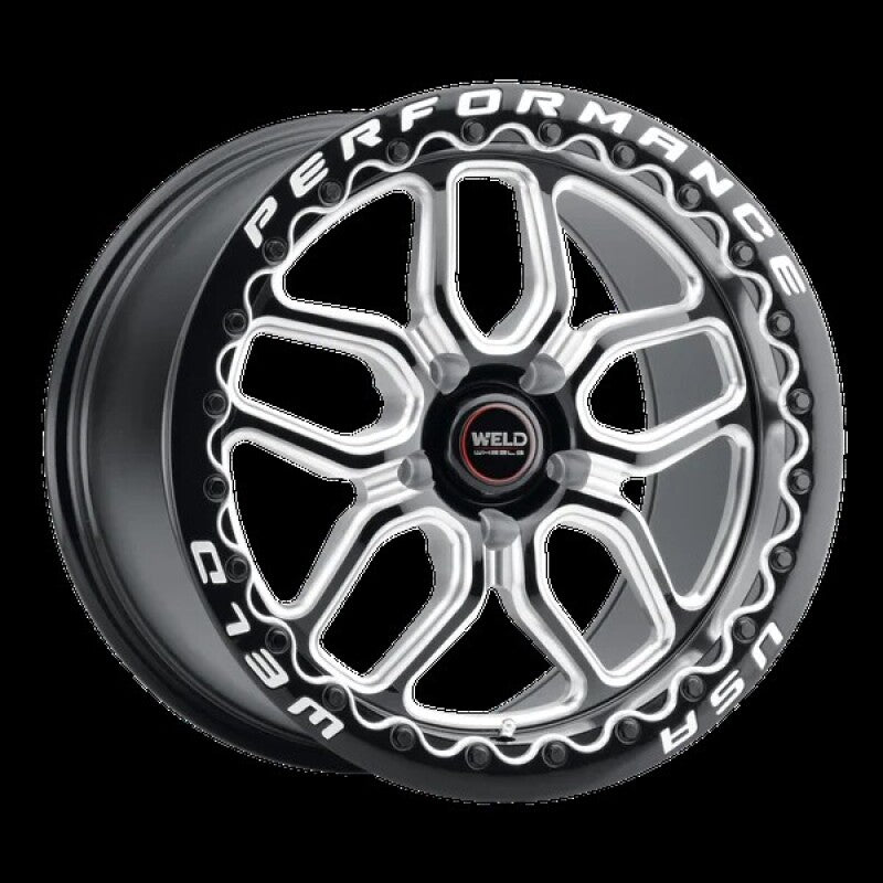 Weld Laguna Drag Beadlock 15x10 5x114.3 ET50 BS 7.50 Gloss Black MIL DIA 78.1