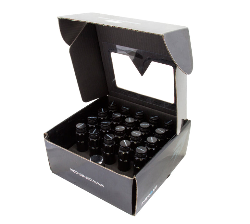 NRG 700 Series Steel Lug Nut Set with Locks & Socket - Black