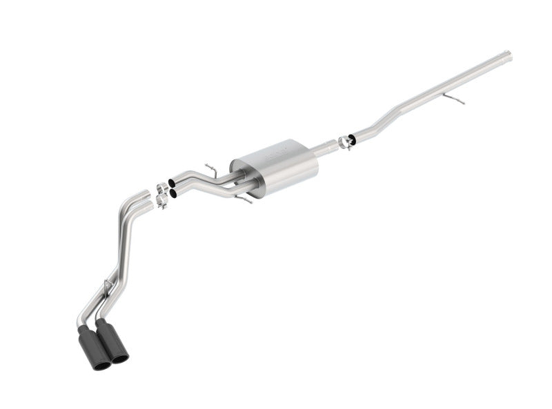 Borla S-Type Cat-Back Exhaust System Black Tips - 14-15 Sierra 1500