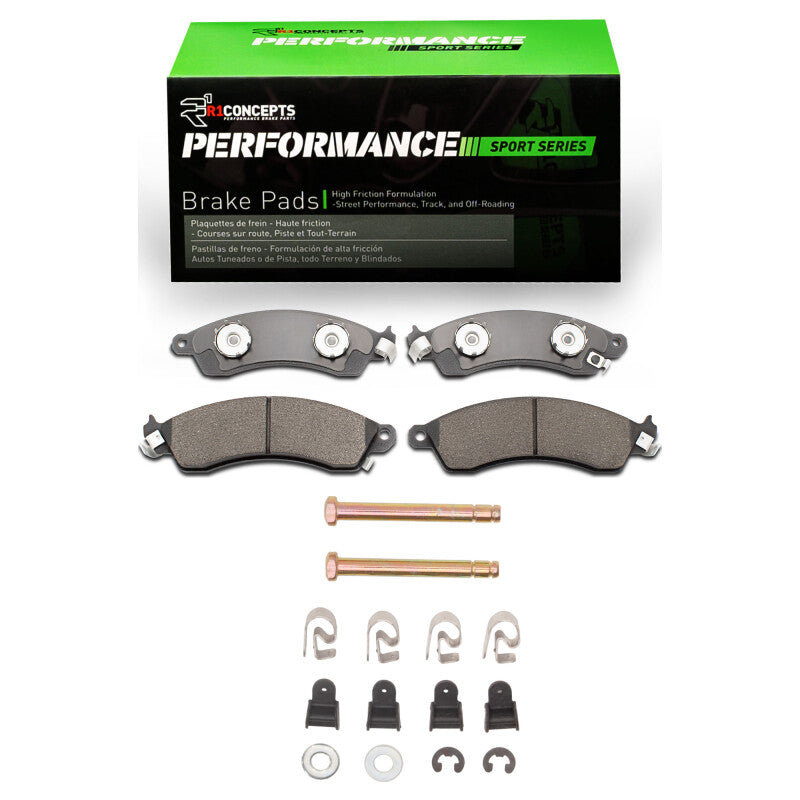 R1 1985-2004 Chevrolet Corvette Front R1 Performance Sport Pads and Hardware Kit