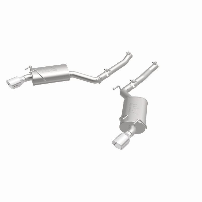 MagnaFlow Axle-Back Stainless Dual Split 4in Polished Tips for 10-15 Chevrolet Camaro Convert 3.6L V6 - OneFastShop
