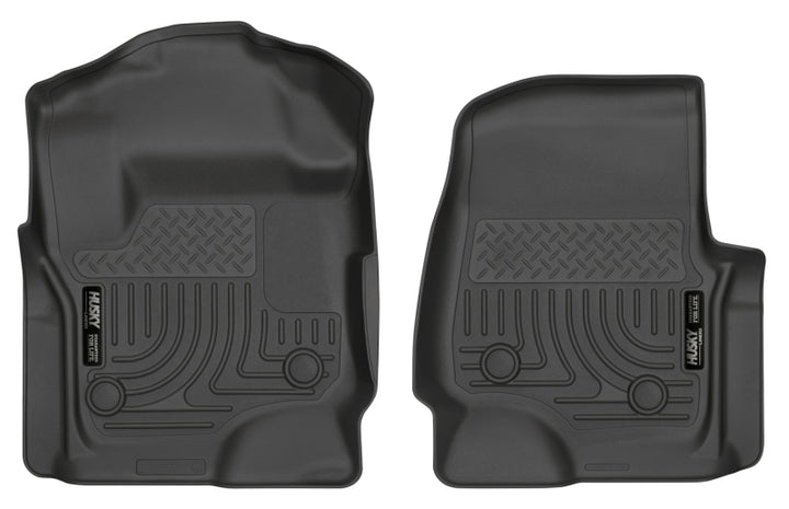Husky Liners Weatherbeater Black Floor Liners for 17 Ford F-250 Super Duty SuperCab