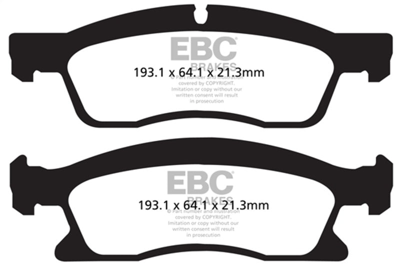EBC Yellowstuff Front Brake Pads for 2013-2023 Dodge Durango 5.7 - OneFastShop