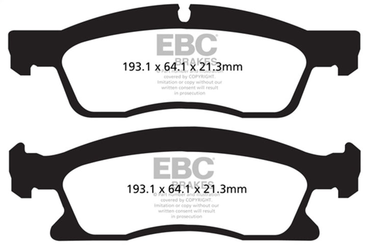 EBC Yellowstuff Front Brake Pads for 2013-2023 Dodge Durango 5.7 - OneFastShop