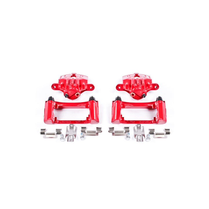 PowerStop Rear Red Calipers with Brackets Pair for 98-02 Chevrolet Camaro