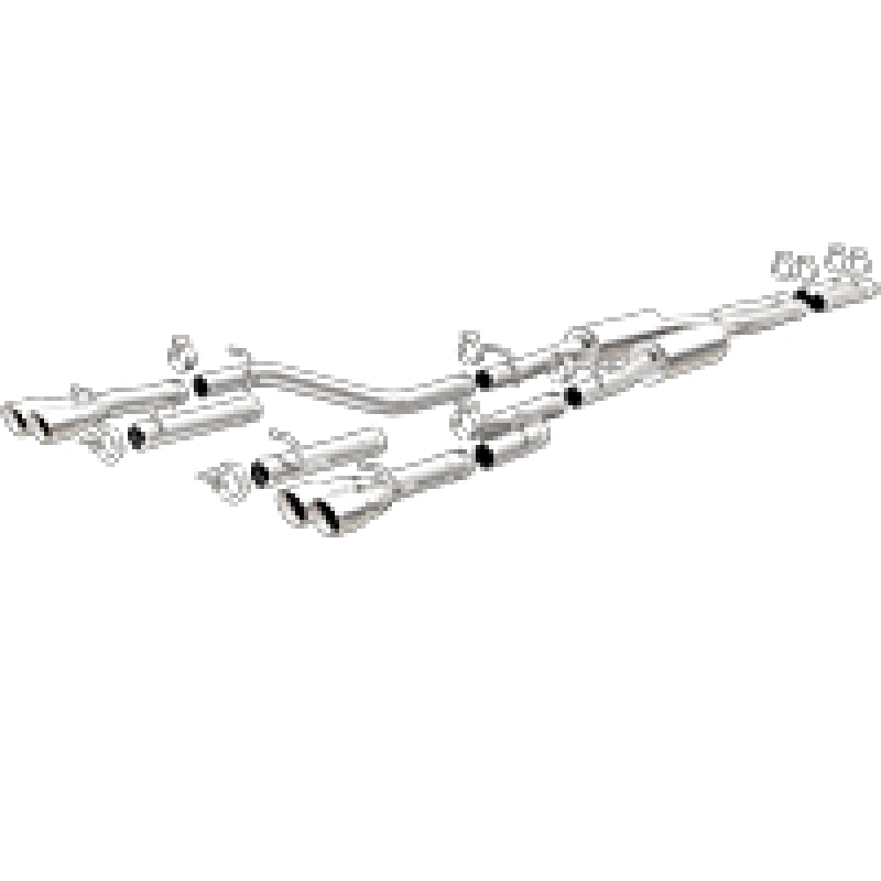 Magnaflow Cat-Back Exhaust System SS 2.5in Quad Split Rear 3.5in Tip for 2015 Dodge Challenger R/T 5.7L - OneFastShop