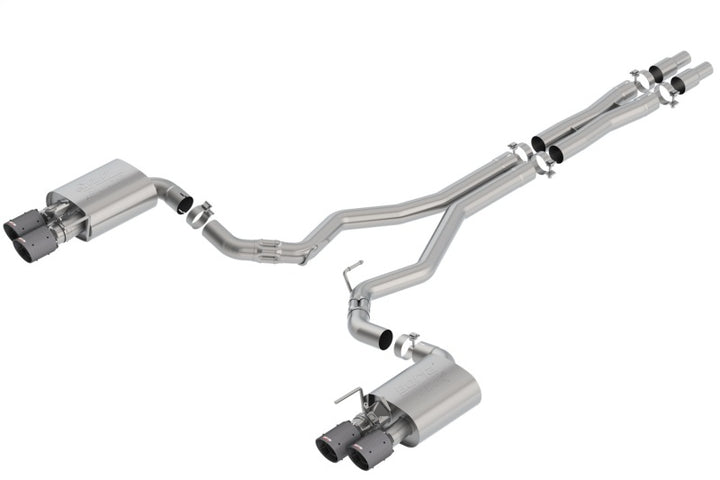 Borla Catback Exhaust System with Valves for 2018 Ford Mustang GT 5.0L - Carbon Fiber Black Tip