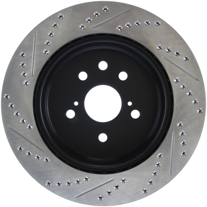 Stoptech Slotted & Drilled Sport Brake Rotor Left Rear for 13-14 Lexus GS300 GS350 GS400 GS430 - OneFastShop