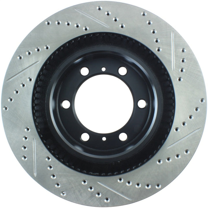 Stoptech Slotted and Drilled Sport Brake Rotor Direct Replacement Improved Performance - OneFastShop