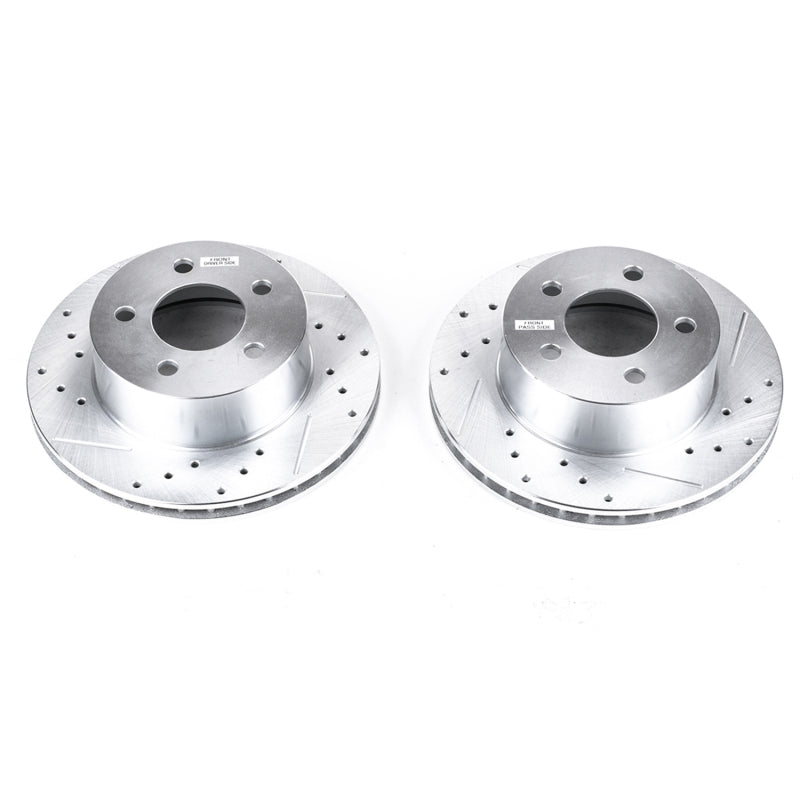 PowerStop Front Evolution Drilled & Slotted Rotors for 90-99 Jeep Cherokee - OneFastShop