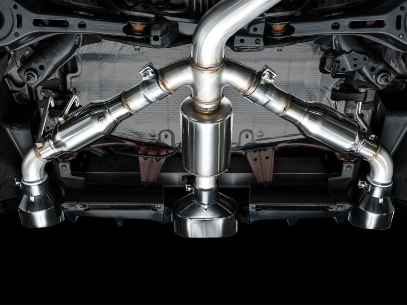 AWE Tuning Touring Edition Exhaust - 3" T304L Stainless Steel - Diamond Black Tips, for 2023+ Toyota GR Corolla