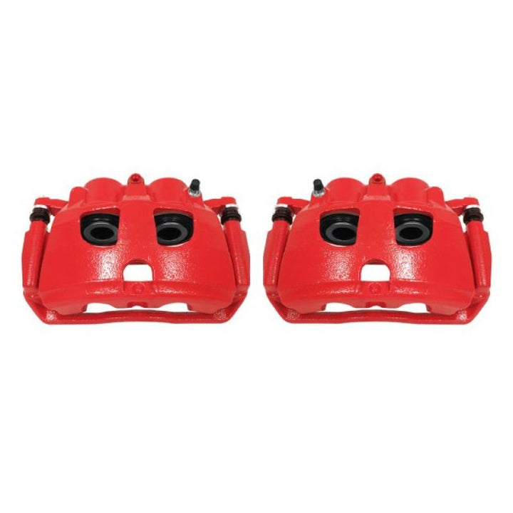 PowerStop Rear Red Calipers with Brackets Pair for 09-10 Dodge Ram 2500 - OneFastShop