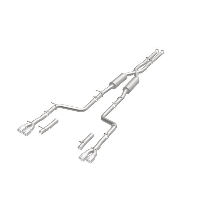 MagnaFlow Cat-Back Exhaust System SS 2.5in Quad Split Rear 3.5in Tip 2015-2023 Dodge Challenger 3.6L V6 - OneFastShop