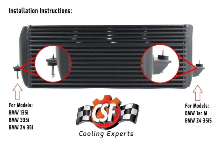 CSF High Performance Stepped Core Bar Plate Intercooler Black for 04-13 BMW 335i/xi E90 E91 E92 E93 - OneFastShop