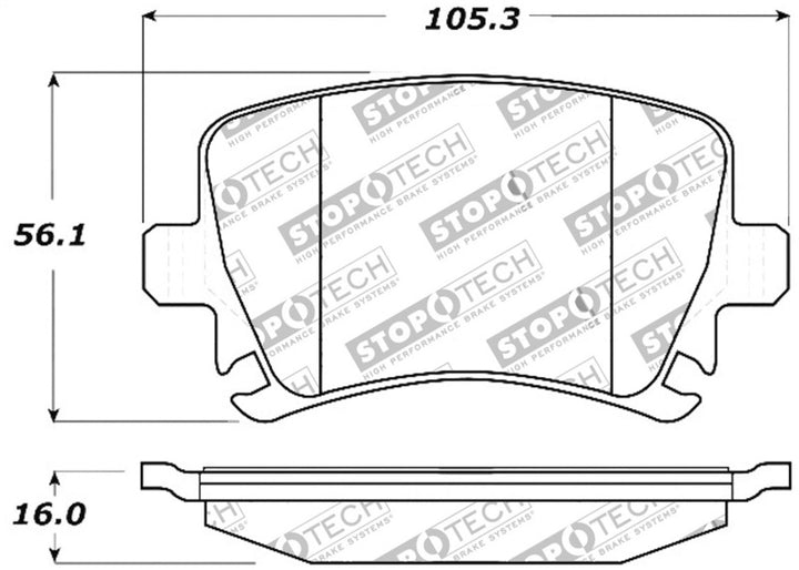 Stoptech Performance Brake Pads for 06-09 Audi A3 A4 A6 TT VW GTI Jetta - OneFastShop
