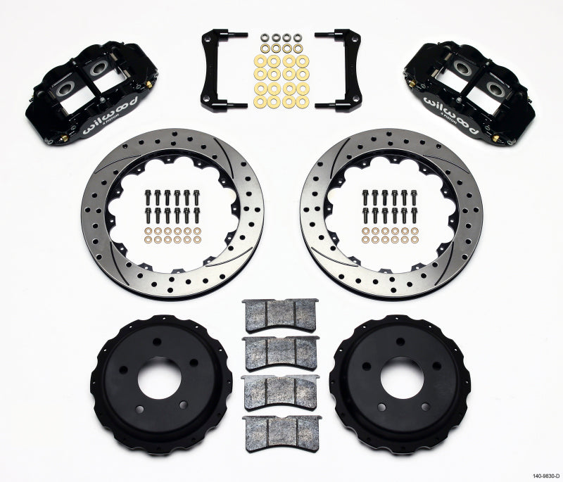 Wilwood FNSL4R Black Drilled & Slotted Rear Big Brake Kit - Chevrolet Camaro / Pontiac Firebird 1998-2002