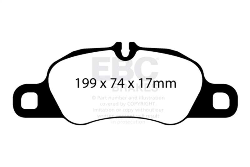 EBC Redstuff Front Brake Pads for 09-12 Porsche 911 (997) 3.6 Carrera 2 Cast Iron Rotor Only