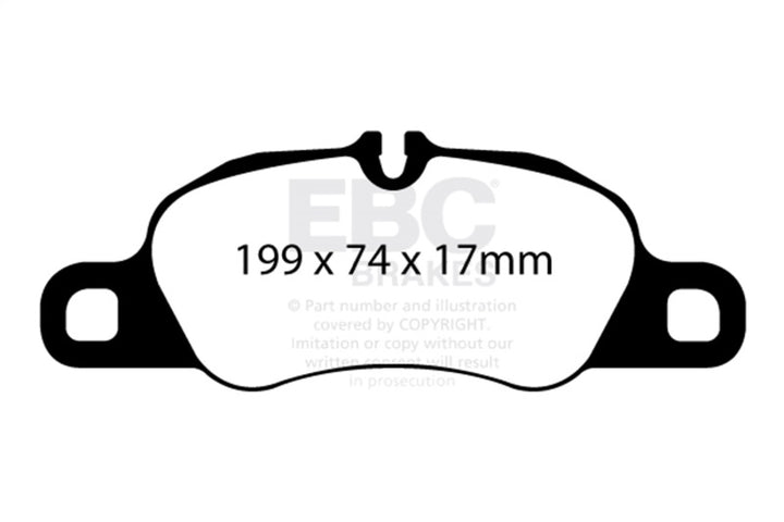 EBC Redstuff Front Brake Pads for 09-12 Porsche 911 (997) 3.6 Carrera 2 Cast Iron Rotor Only - OneFastShop