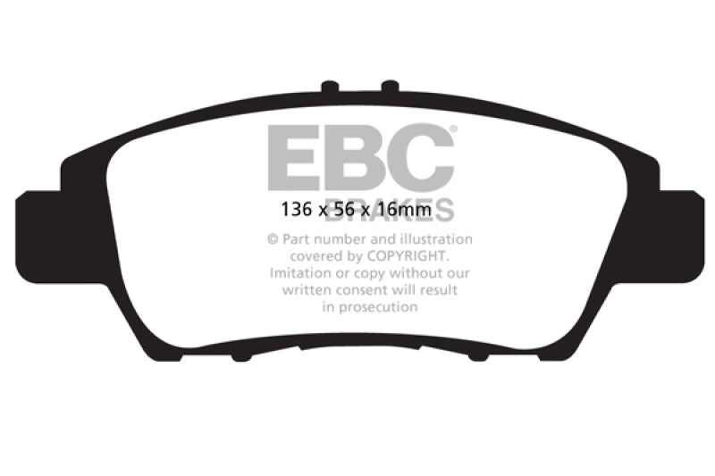 EBC Yellowstuff Front Brake Pads for 10-15 Honda CR-Z - OneFastShop