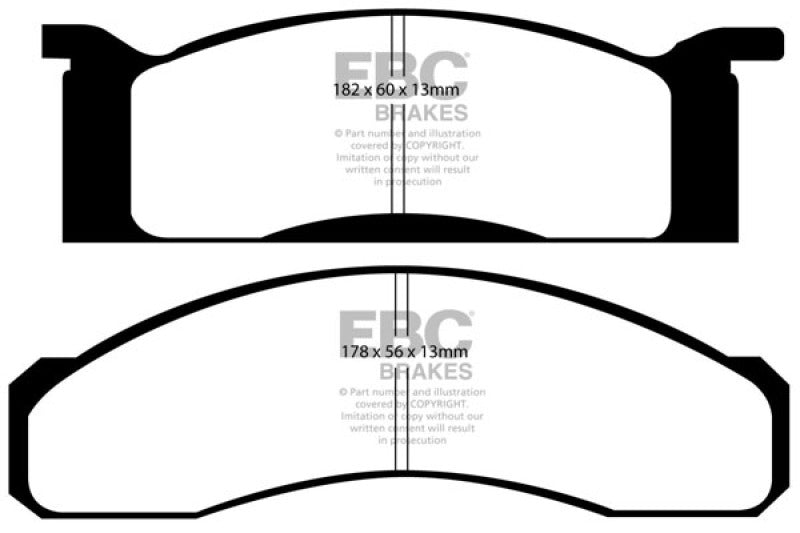 EBC Redstuff Front Brake Pads - Ford Mustang, Torino, Mercury Cougar 1970-1974