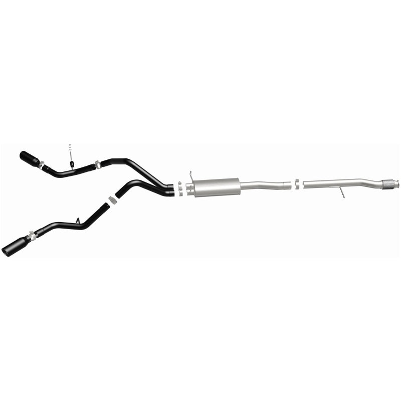 Magnaflow SYS Cat-Back 3.5in Black Dual Split Rear Tips 14-15 Chevy Silverado GMC Sierra 4.3L 5.3L