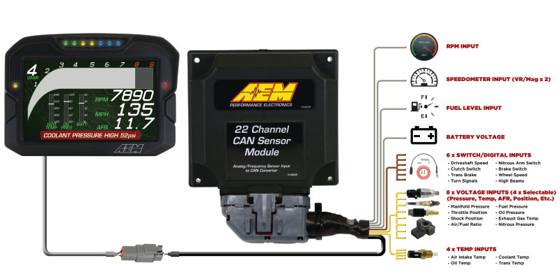 AEM 22 Channel CAN Expander Module for CD Dashes