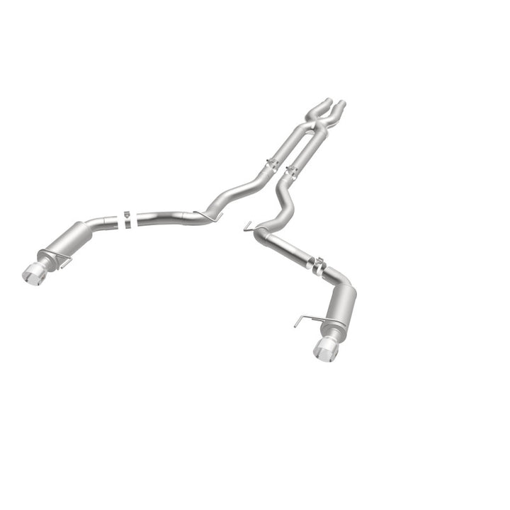 MagnaFlow Cat Back Exhaust System SS 3in Competition Dual Split Polished 4.5in Tips 2015 Ford Mustang GT V8 5.0 - OneFastShop